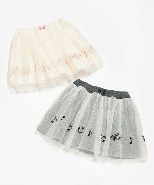 mezzo piano / メゾピアノ ショート・ハーフ・半端丈パンツ | 音符刺繍チュールフリル　スカパン | 詳細9
