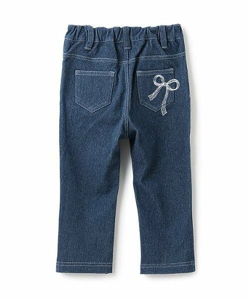 mezzo piano / メゾピアノ その他パンツ | リボン刺しゅう　カットデニム　レギパン | 詳細1