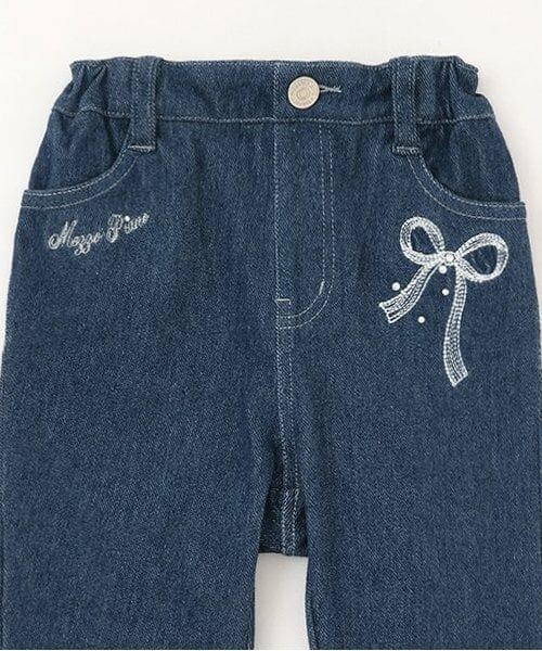 mezzo piano / メゾピアノ その他パンツ | リボン刺しゅう　カットデニム　レギパン | 詳細2