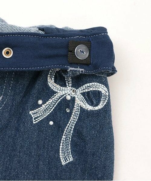 mezzo piano / メゾピアノ その他パンツ | リボン刺しゅう　カットデニム　レギパン | 詳細3