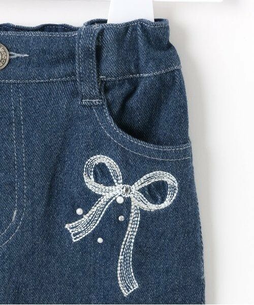 mezzo piano / メゾピアノ その他パンツ | リボン刺しゅう　カットデニム　レギパン | 詳細5