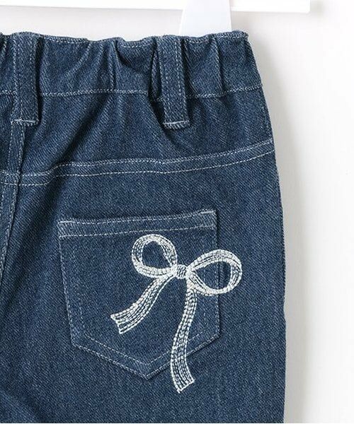 mezzo piano / メゾピアノ その他パンツ | リボン刺しゅう　カットデニム　レギパン | 詳細8