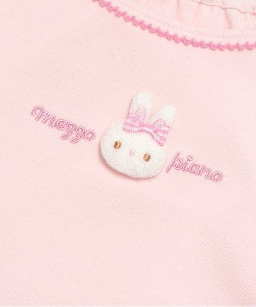 mezzo piano / メゾピアノ Tシャツ | ウサギマスコット付　フリル長袖Tシャツ | 詳細3