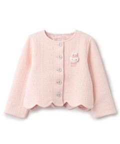 mezzo piano / メゾピアノ カーディガン・ボレロ | ウサギマスコットつき　裾スカラップカーディガン