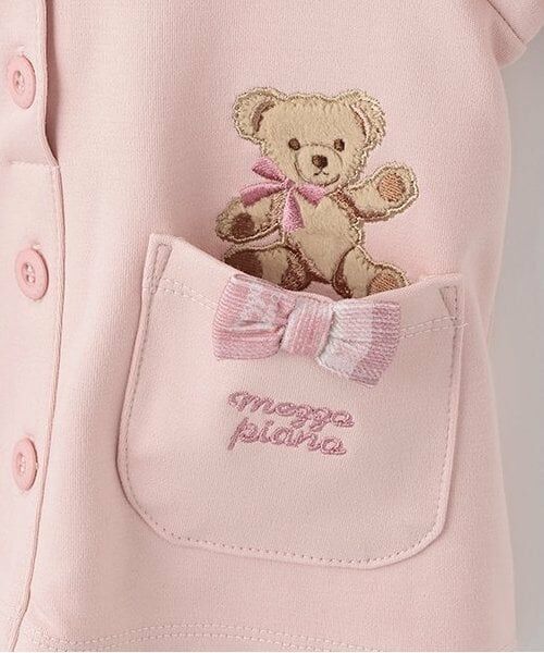 mezzo piano / メゾピアノ Tシャツ | チェック衿カーディガン風　長袖Tシャツ | 詳細3