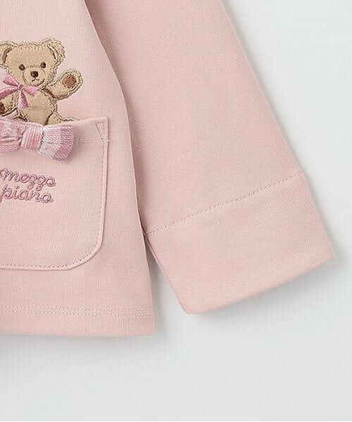 mezzo piano / メゾピアノ Tシャツ | チェック衿カーディガン風　長袖Tシャツ | 詳細5