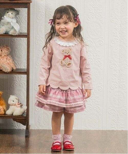 mezzo piano / メゾピアノ Tシャツ | テディベア 長袖Tシャツ | 詳細2