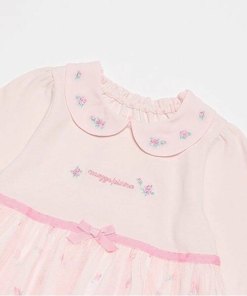 mezzo piano / メゾピアノ ミニ丈・ひざ丈ワンピース | ローズつぼみ柄　ドッキングワンピース | 詳細2