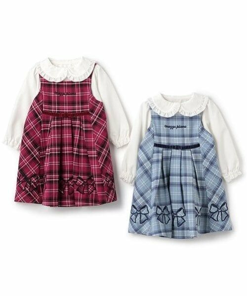 mezzo piano / メゾピアノ ミニ丈・ひざ丈ワンピース | ジャンパースカート&ブラウスセット | 詳細12