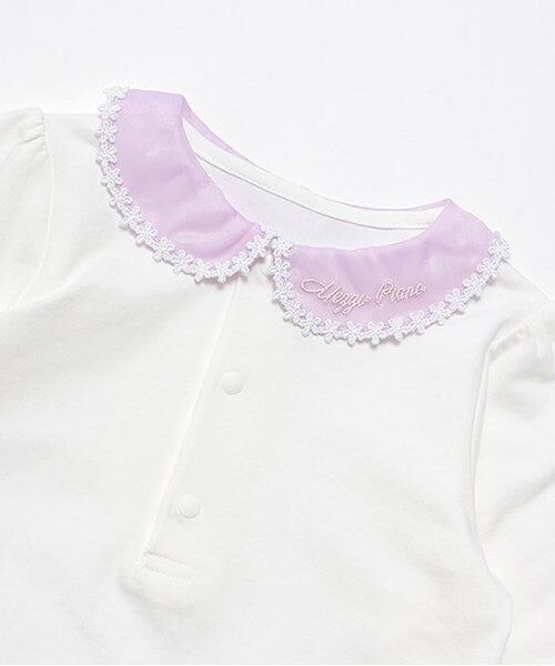 mezzo piano / メゾピアノ ミニ丈・ひざ丈ワンピース | バラ刺繍オーガンジーワンピース＆インナーセット | 詳細7