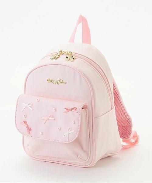 mezzo piano / メゾピアノ リュック・バックパック | プチリボン　ナイロンリュック（ライト ピンク）