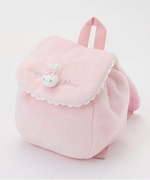 mezzo piano / メゾピアノ リュック・バックパック | ウサギマスコットつき　ボアリュック（ライト ピンク）