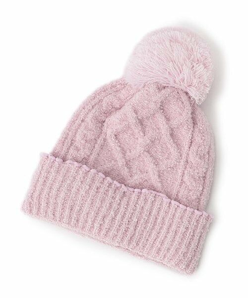 mezzo piano / メゾピアノ ニットキャップ | ボアウサギマスコットつき　マシュマロニット帽 | 詳細1