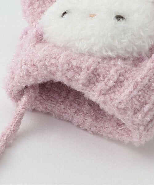mezzo piano / メゾピアノ 手袋 | ボアウサギマスコットつき　マシュマロニット手袋 | 詳細2
