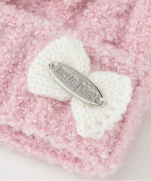 mezzo piano / メゾピアノ 手袋 | ケーブルマシュマロ　ニット手袋 | 詳細2