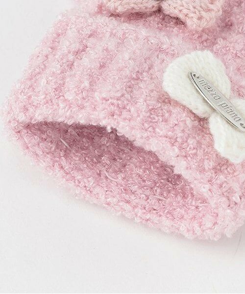 mezzo piano / メゾピアノ 手袋 | ケーブルマシュマロ　ニット手袋 | 詳細3