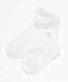 mezzo piano / メゾピアノ ソックス | フリル　ロゴ刺しゅうソックス