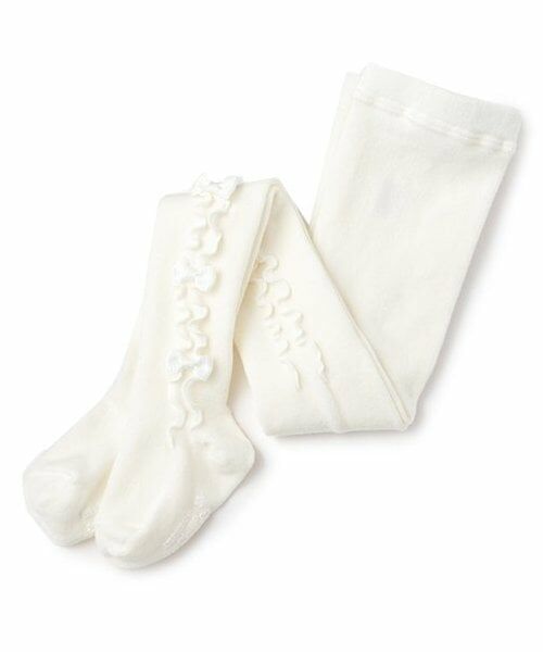 mezzo piano / メゾピアノ ストッキング・タイツ・その他 | サイドフリルタイツ（オフ ホワイト）