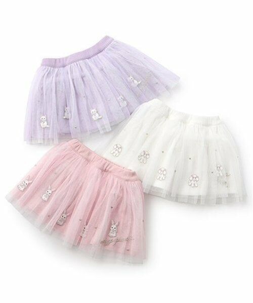 mezzo piano / メゾピアノ ショート・ハーフ・半端丈パンツ | どうぶつ刺しゅう　チュールフリルスカパン | 詳細11