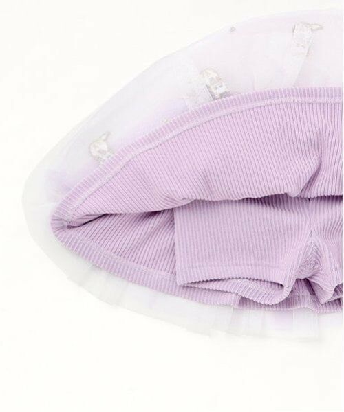 mezzo piano / メゾピアノ ショート・ハーフ・半端丈パンツ | どうぶつ刺しゅう　チュールフリルスカパン | 詳細9