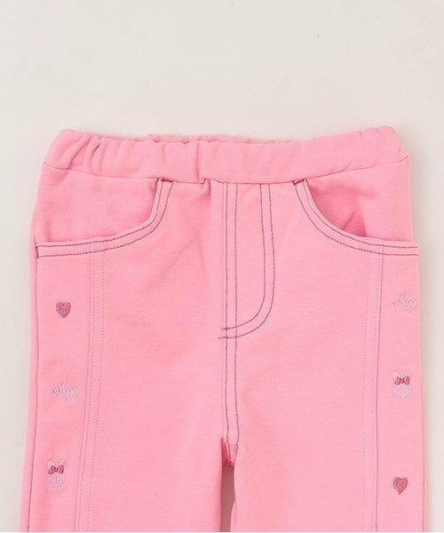 mezzo piano / メゾピアノ その他パンツ | あったか裏起毛サイド刺しゅう　カットレギパン | 詳細2