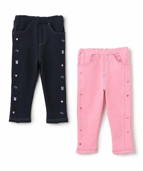 mezzo piano / メゾピアノ その他パンツ | あったか裏起毛サイド刺しゅう　カットレギパン | 詳細9