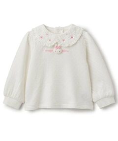 mezzo piano / メゾピアノ スウェット | ウサギマスコットつき衿つきトレーナー