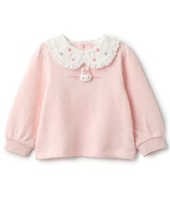 mezzo piano / メゾピアノ スウェット | ウサギマスコットつき衿つきトレーナー