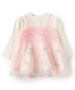 mezzo piano / メゾピアノ その他トップス | リボンティアラ刺しゅうチュール　チュニック