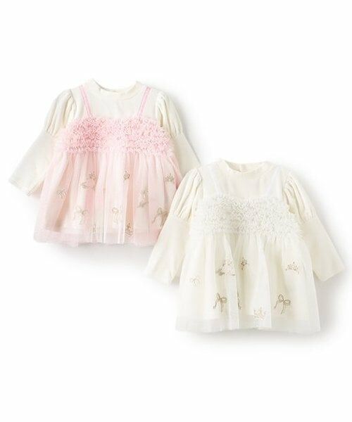 mezzo piano / メゾピアノ その他トップス | リボンティアラ刺しゅうチュール　チュニック | 詳細7