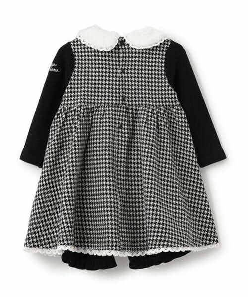 mezzo piano / メゾピアノ ミニ丈・ひざ丈ワンピース | プードル千鳥チュニックワンピース　＆ブルマセット | 詳細1