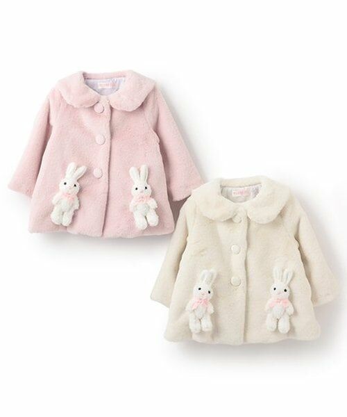 mezzo piano / メゾピアノ ベビー・キッズウエア | うさぎぬいぐるみつき　フェイクファーコート | 詳細11
