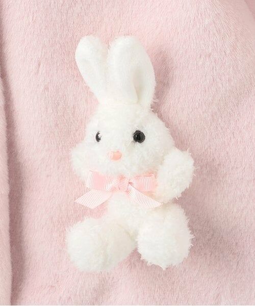 mezzo piano / メゾピアノ ベビー・キッズウエア | うさぎぬいぐるみつき　フェイクファーコート | 詳細6