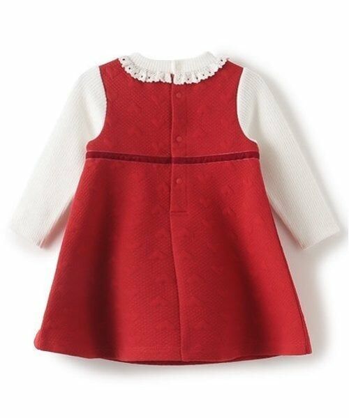 mezzo piano / メゾピアノ ミニ丈・ひざ丈ワンピース | エンジェルうさぎ　ロゴ刺しゅう　カットソーワンピース | 詳細1