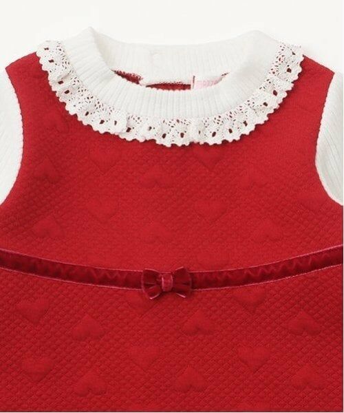 mezzo piano / メゾピアノ ミニ丈・ひざ丈ワンピース | エンジェルうさぎ　ロゴ刺しゅう　カットソーワンピース | 詳細2