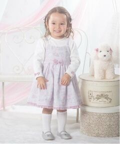 mezzo piano / メゾピアノ ミニ丈・ひざ丈ワンピース | ショッピング柄　ドッキングワンピース