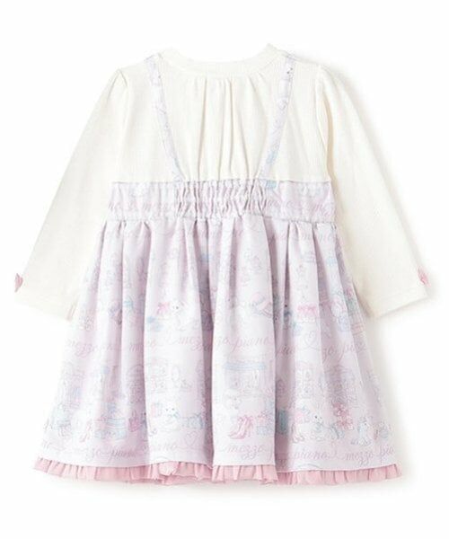 mezzo piano / メゾピアノ ミニ丈・ひざ丈ワンピース | ショッピング柄　ドッキングワンピース | 詳細3