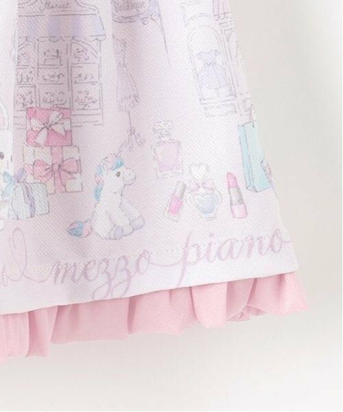 mezzo piano / メゾピアノ ミニ丈・ひざ丈ワンピース | ショッピング柄　ドッキングワンピース | 詳細7