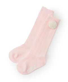 mezzo piano / メゾピアノ ソックス | 梵天つき　ケーブルハイソックス