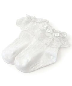 mezzo piano / メゾピアノ ソックス | 定番サテンリボンソックス