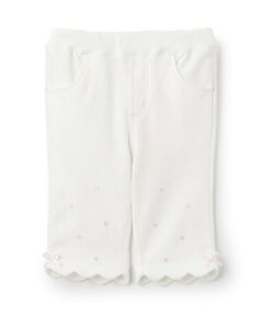 mezzo piano / メゾピアノ その他パンツ | 7分丈　裾スカラップ　カットソーパンツ