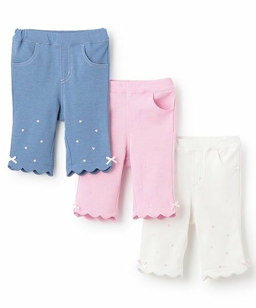 mezzo piano / メゾピアノ その他パンツ | 7分丈　裾スカラップ　カットソーパンツ | 詳細9