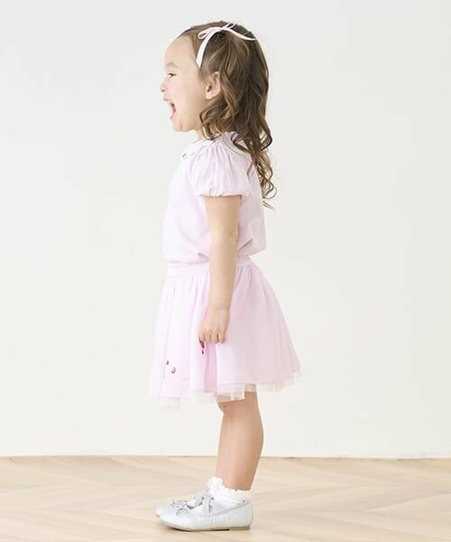 mezzo piano / メゾピアノ ショート・ハーフ・半端丈パンツ | いちご刺しゅうフリルスカパン | 詳細10