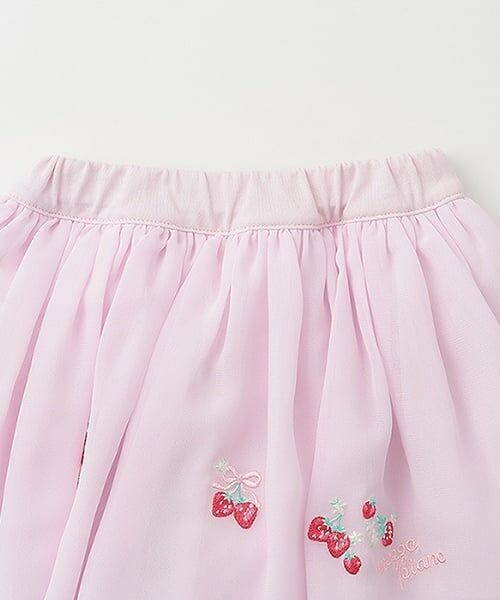 mezzo piano / メゾピアノ ショート・ハーフ・半端丈パンツ | いちご刺しゅうフリルスカパン | 詳細2