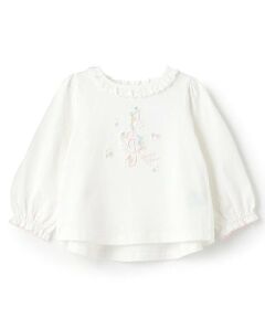 mezzo piano / メゾピアノ Tシャツ | フラワー音符　長袖Tシャツ