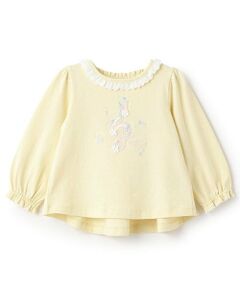 mezzo piano / メゾピアノ Tシャツ | フラワー音符　長袖Tシャツ