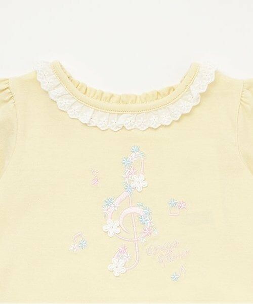 mezzo piano / メゾピアノ Tシャツ | フラワー音符　長袖Tシャツ | 詳細2