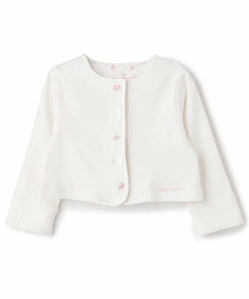 mezzo piano / メゾピアノ カーディガン・ボレロ | バラ刺繍　カットソーカーディガン | 詳細12