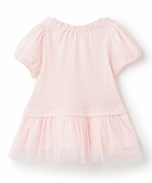 mezzo piano / メゾピアノ その他トップス | ロゴリボン　裾フリル　半袖チュニック | 詳細1