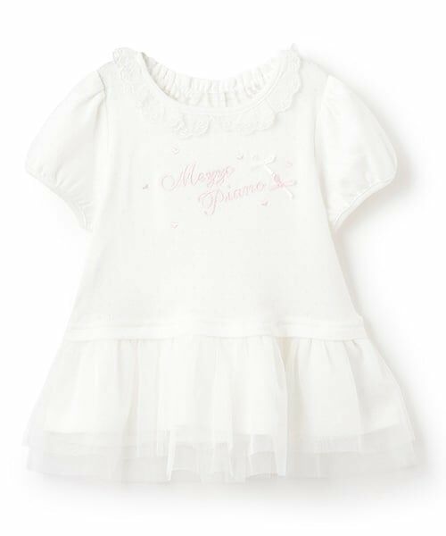mezzo piano / メゾピアノ その他トップス | ロゴリボン　裾フリル　半袖チュニック | 詳細11